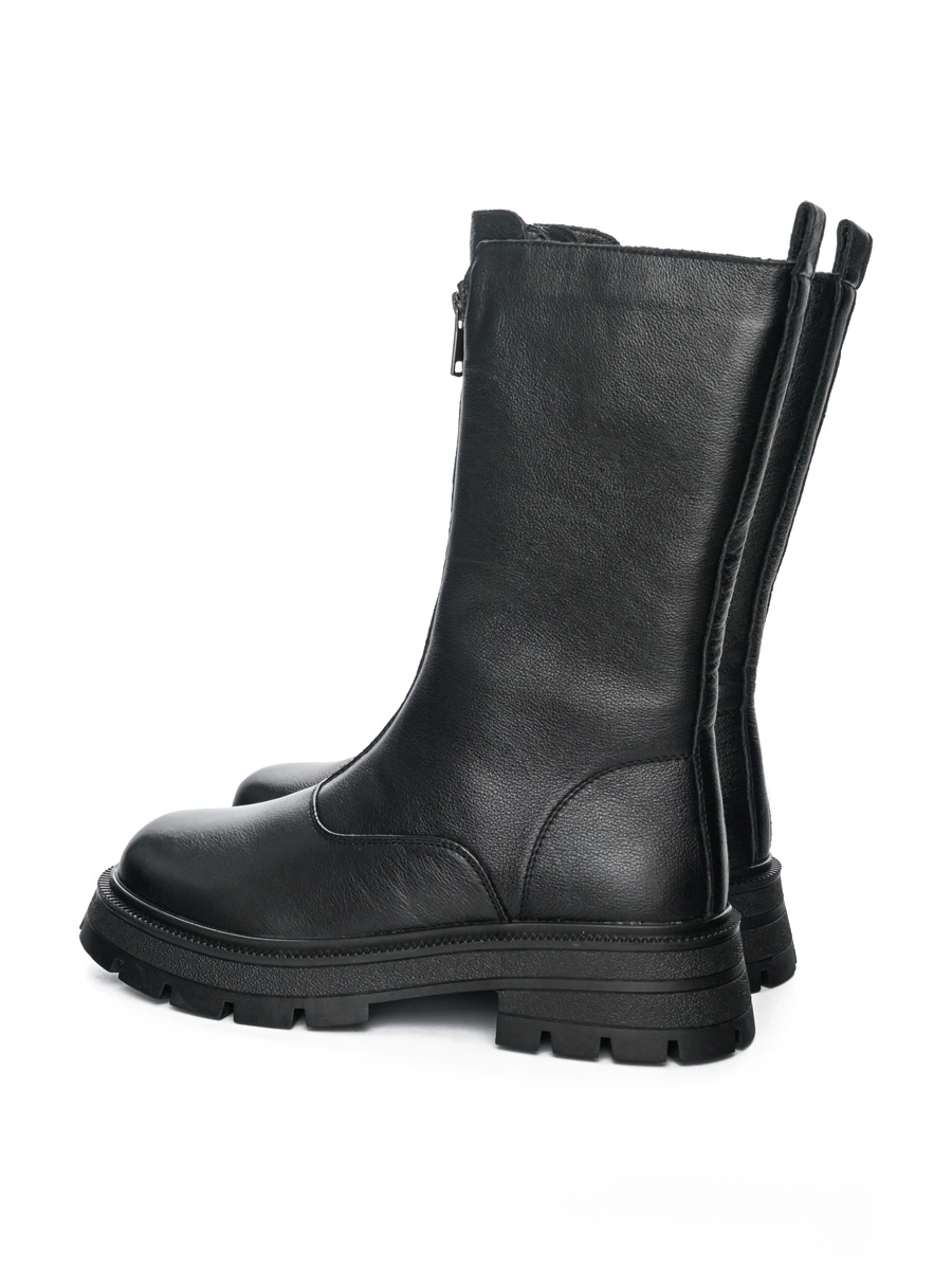 Полусапоги черного цвета с молниями